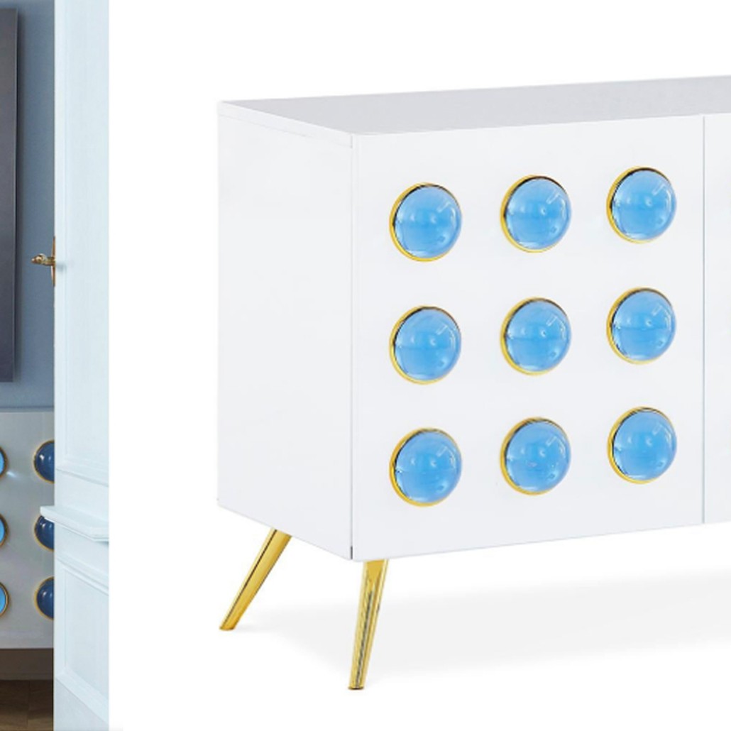 Буфет Jonathan Adler Globo Lucite Cabochon Cabinet