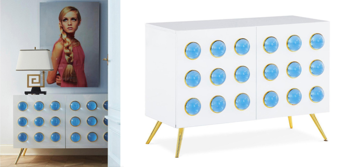 Буфет Jonathan Adler Globo Lucite Cabochon Cabinet