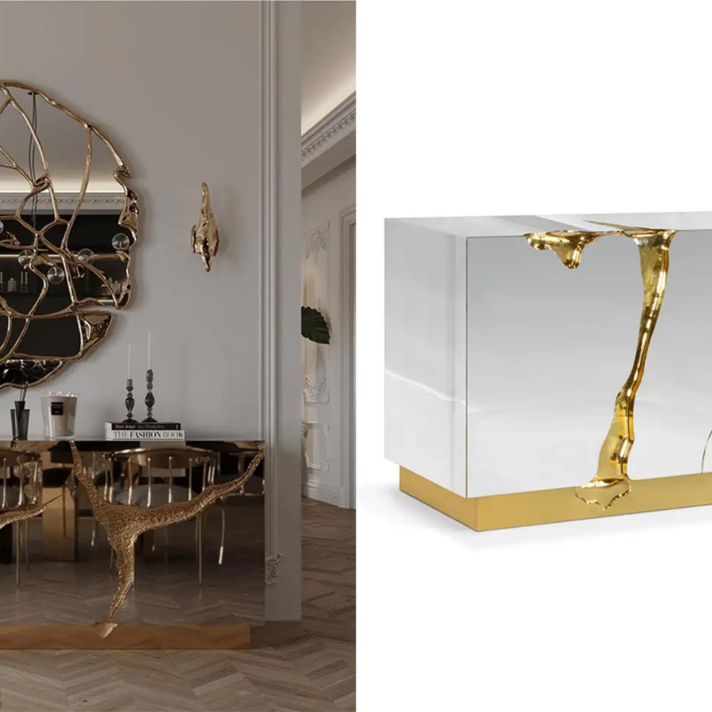 Буфет Modern Contemporary Lapiaz Sideboard Boca do Lobo Mirror
