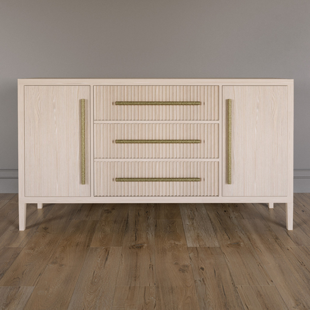 Буфет Primo с тремя ящиками и двумя фасадами Светлый дуб