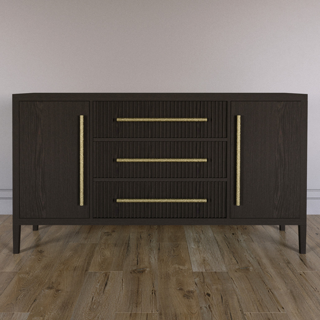 Буфет Primo с тремя ящиками и двумя фасадами Темный орех