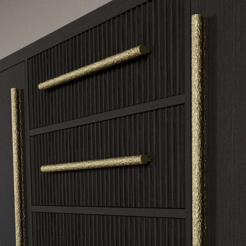 Буфет Primo с тремя ящиками и двумя фасадами Темный орех