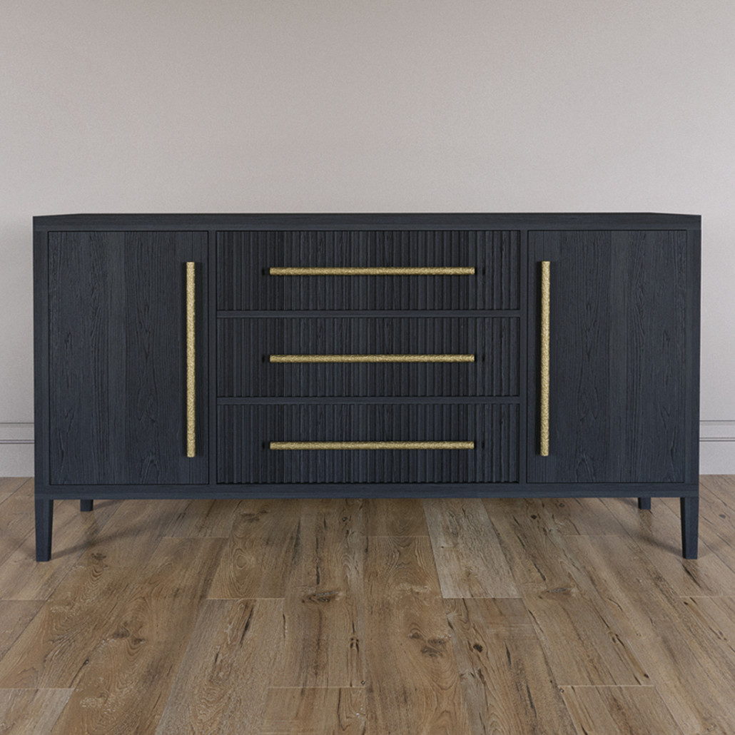 Буфет Primo с тремя ящиками и двумя фасадами Черный дуб