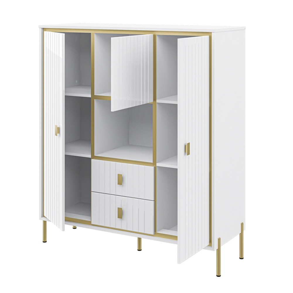 Буфет белый трёхдверный с двумя ящиками Antique Order