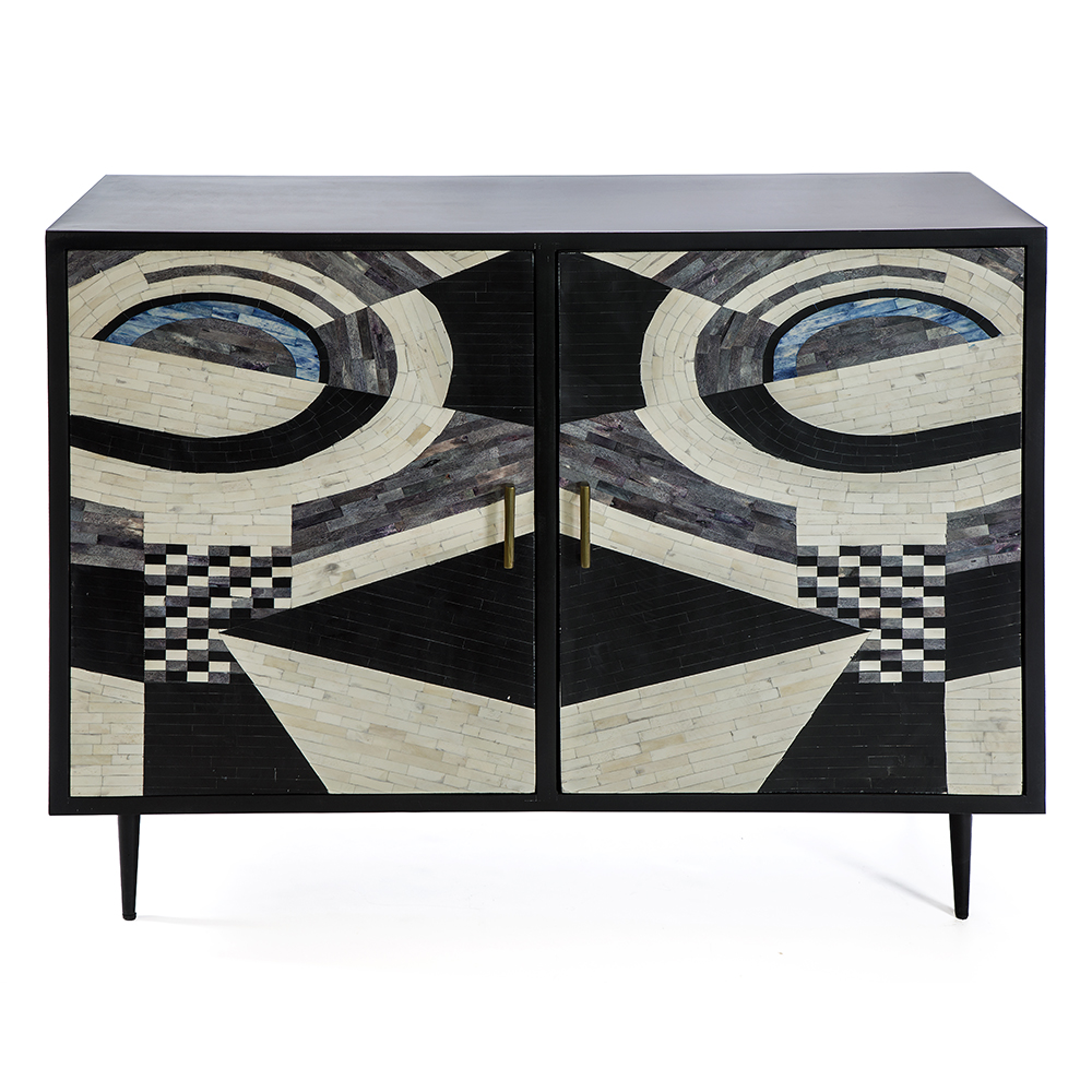 Буфет в гостиную с инкрустацией  Bone Inlay sideboard - 2 doors