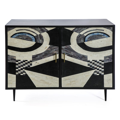 Буфет в гостиную с инкрустацией Bone Inlay sideboard - 2 doors