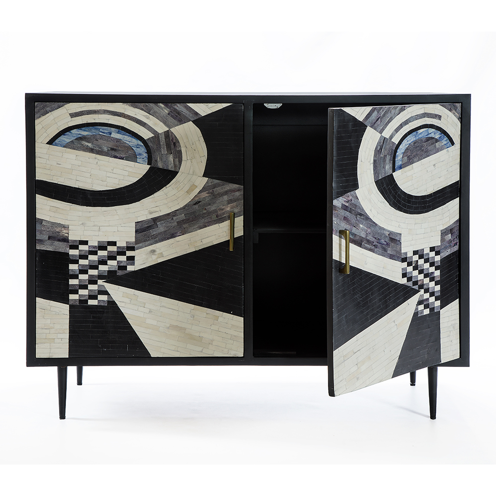 Буфет в гостиную с инкрустацией  Bone Inlay sideboard - 2 doors