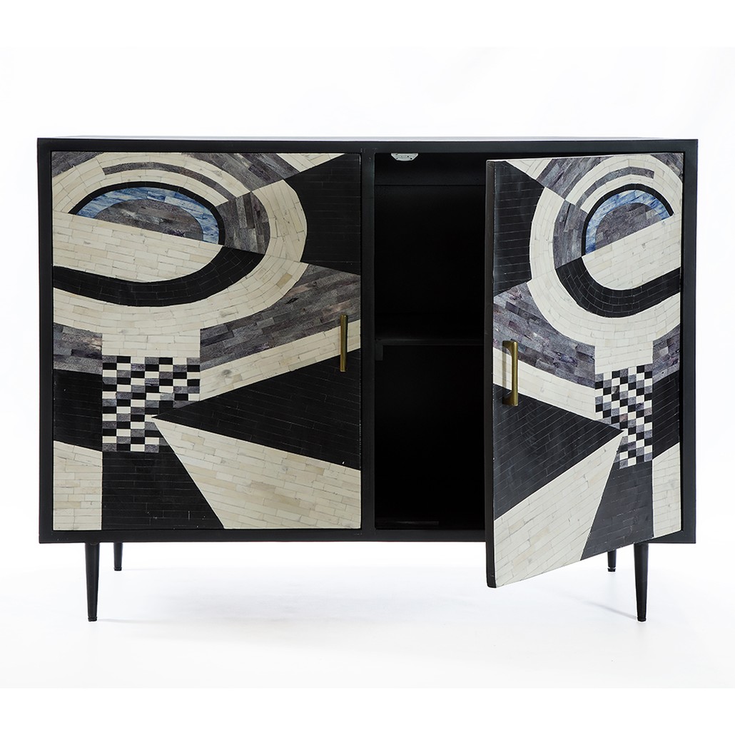 Буфет в гостиную с инкрустацией Bone Inlay sideboard - 2 doors