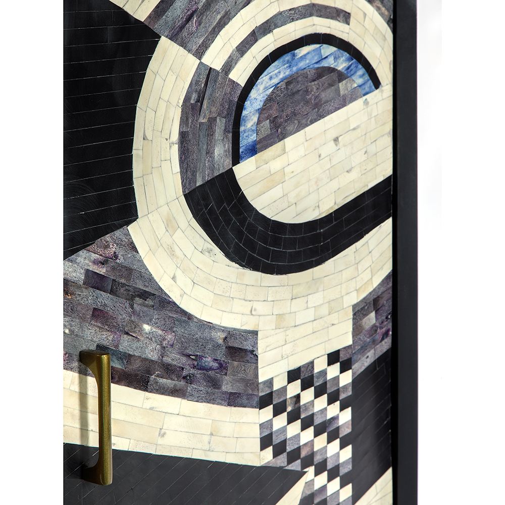 Буфет в гостиную с инкрустацией  Bone Inlay sideboard - 2 doors