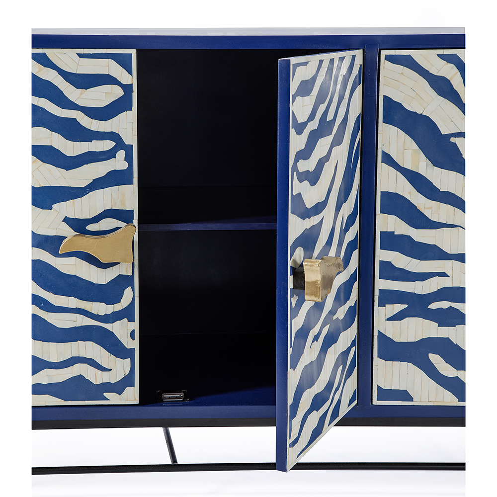 Буфет в гостиную с инкрустацией Bone Inlay Deco Sideboard - Orleans ZEBRA