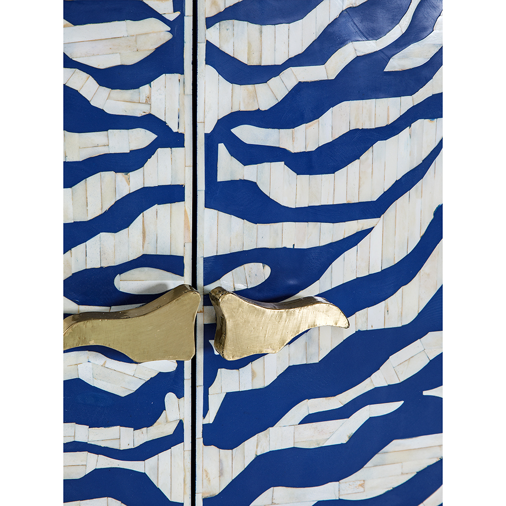 Буфет в гостиную с инкрустацией Bone Inlay Deco Sideboard - Orleans ZEBRA