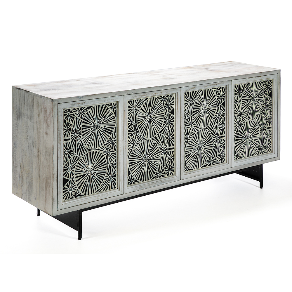 Буфет в гостиную с инкрустацией Palm Sideboard with Bone Inlay