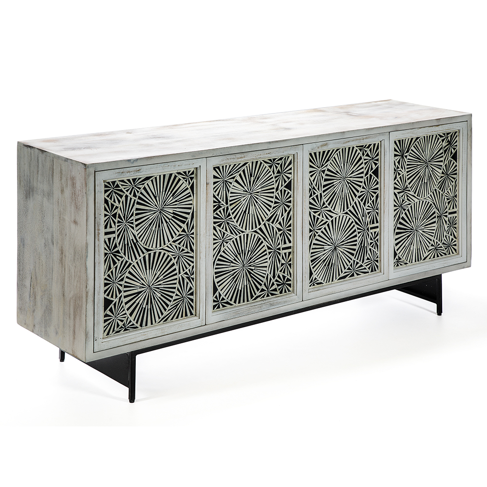 Буфет в гостиную с инкрустацией Palm Sideboard with Bone Inlay