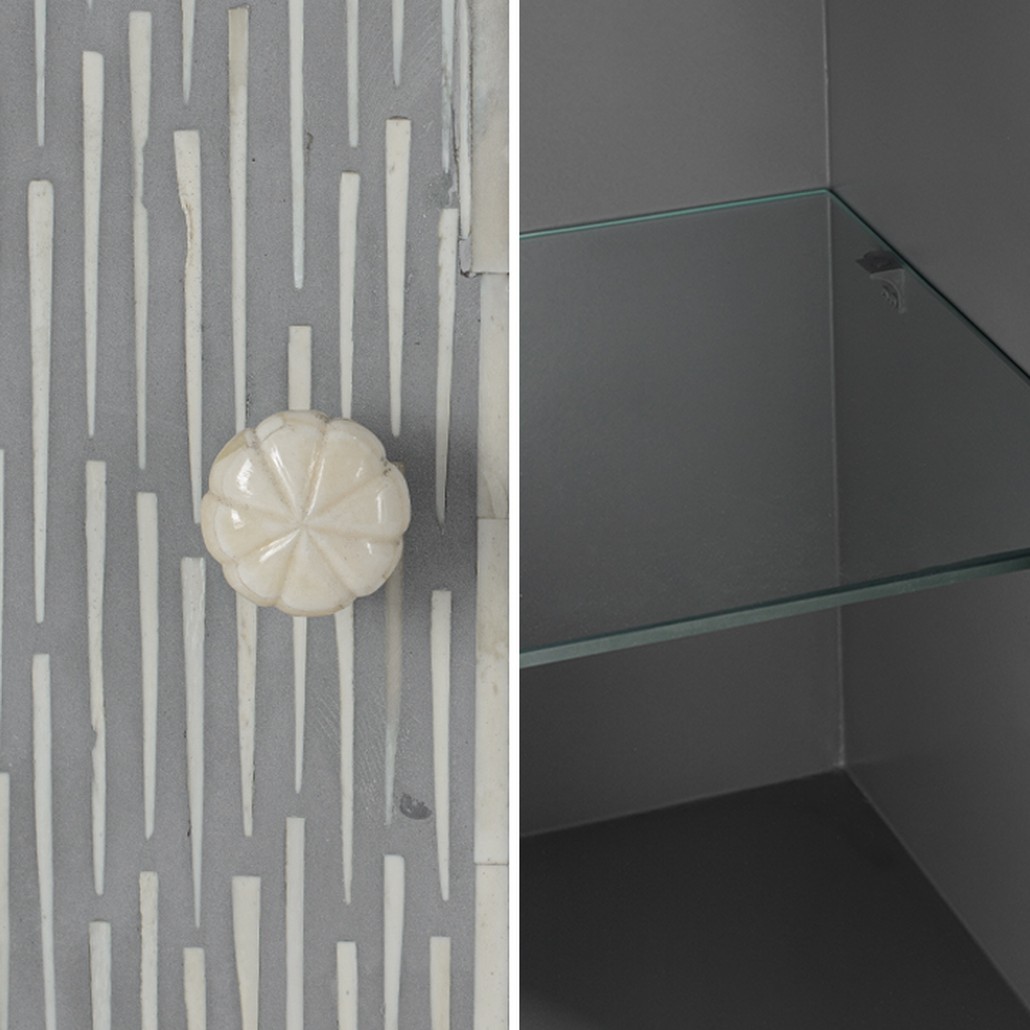 Буфет инкрустированный Inlaid Bone gray
