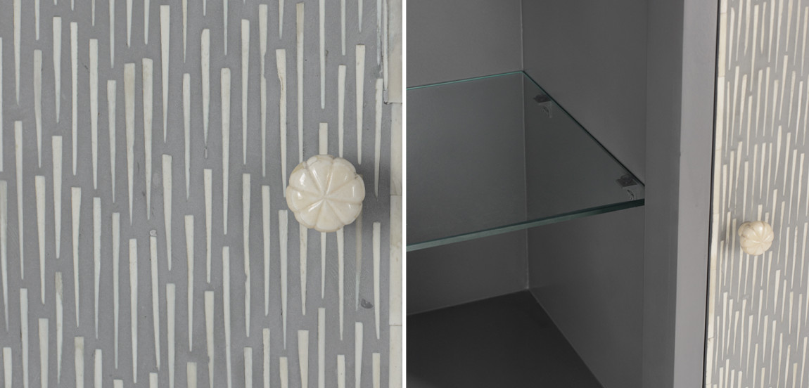 Буфет инкрустированный Inlaid Bone gray