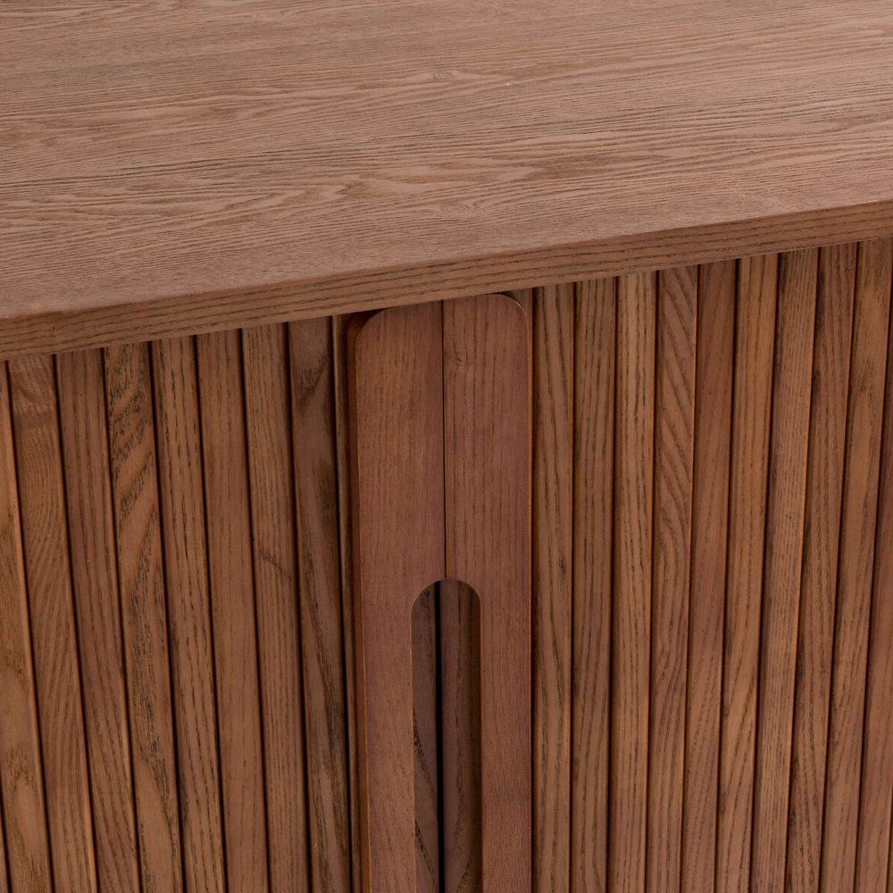 Буфет с двумя раздвижными дверцами Toinette Brown Wooden Cupboard