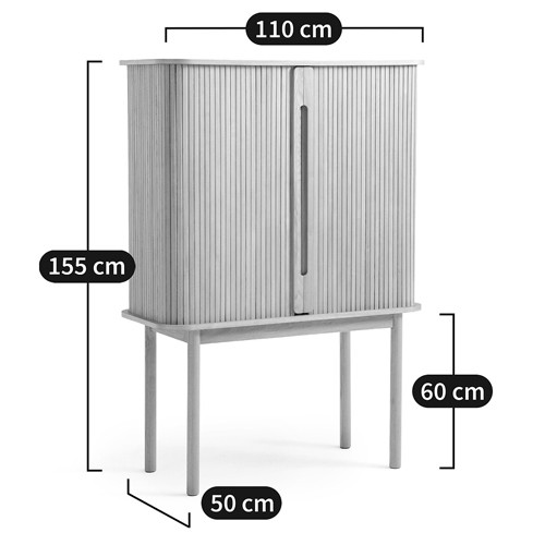 Буфет с двумя раздвижными дверцами Toinette Wooden Light Cupboard