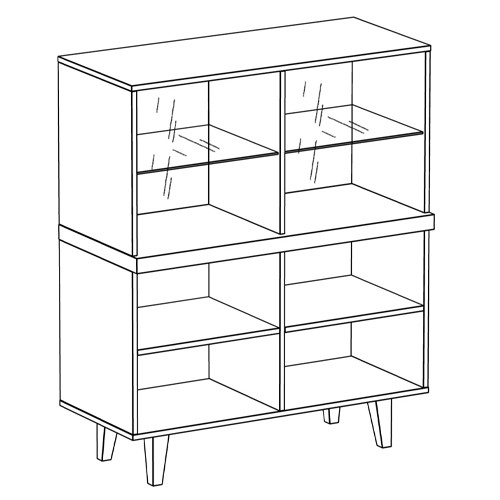 Буфет с зеркальными дверцами Arden Cabinet
