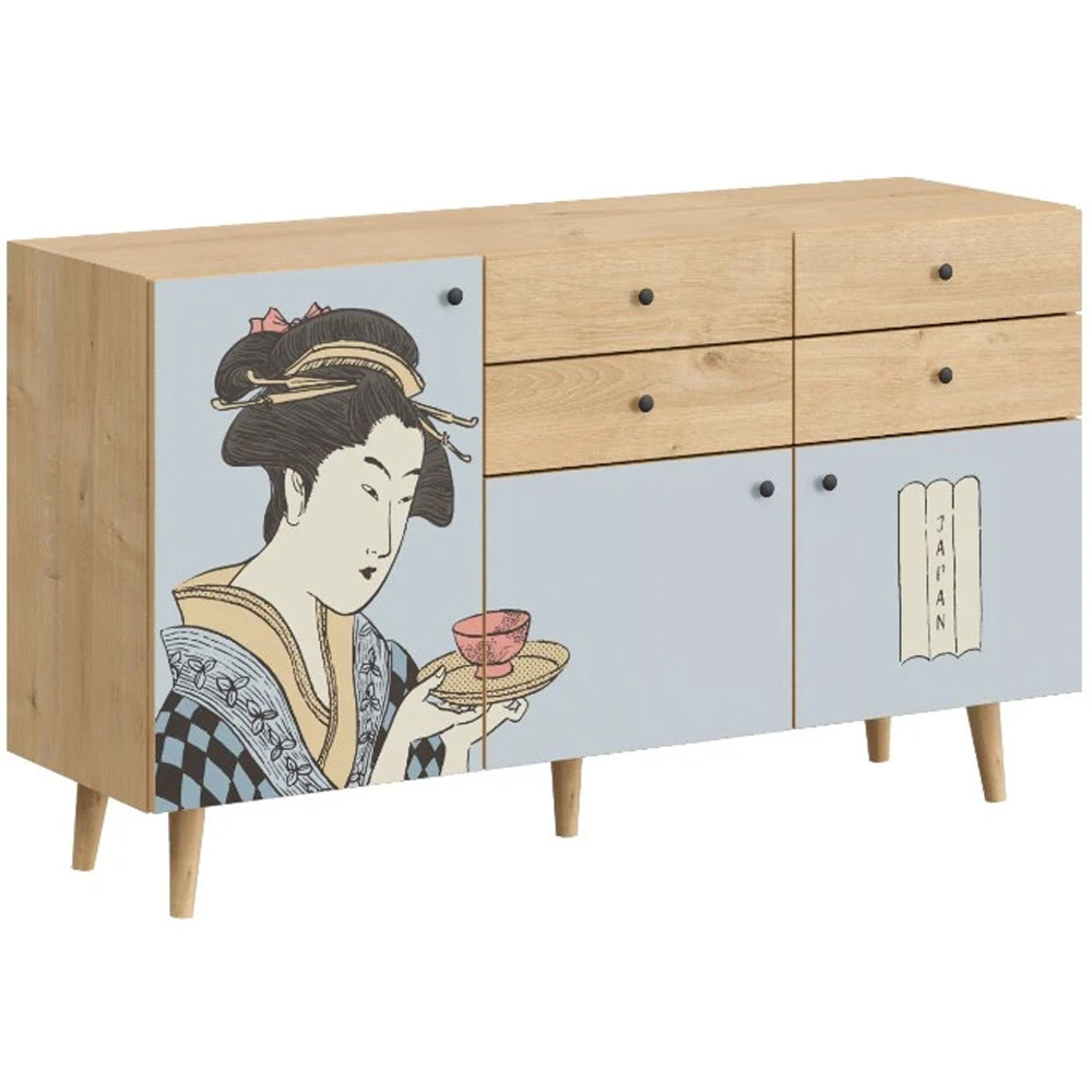 Буфет с принтом на дверцах Elise Cupboard