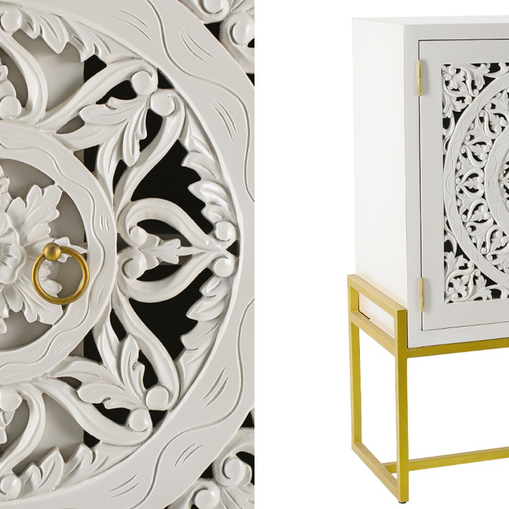 Буфет с резными дверцами Ceara Lace Cabinet