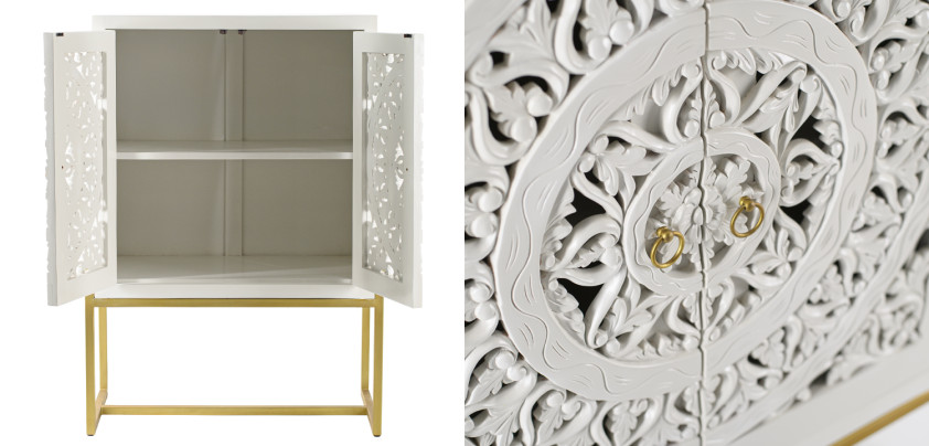 Буфет с резными дверцами Ceara Lace Cabinet
