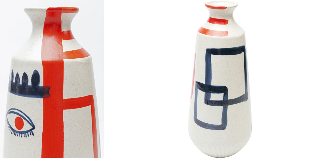 Ваза Abstract Face Red