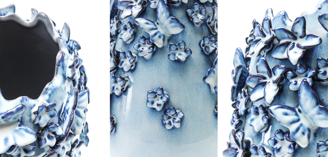 Ваза Blue & white Butterflies vase