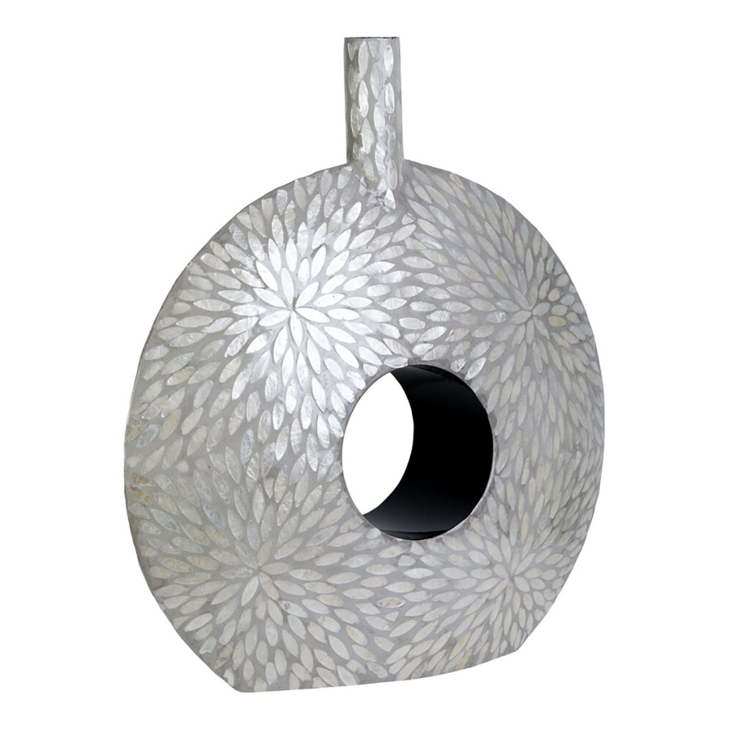Ваза c инкрустацией Flower Grey