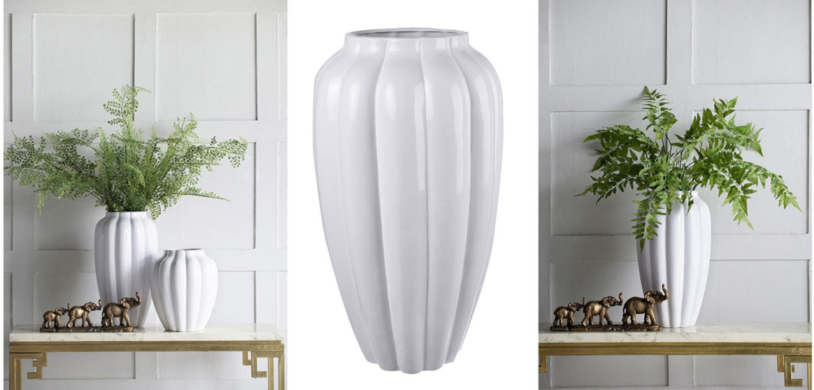 Ваза Carambola Vase white high