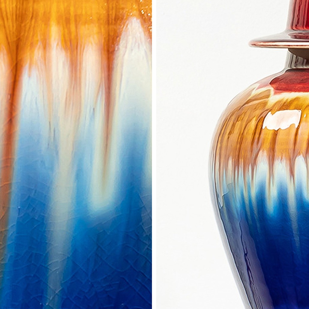Ваза Deep Blue Colored Rainbow Vase