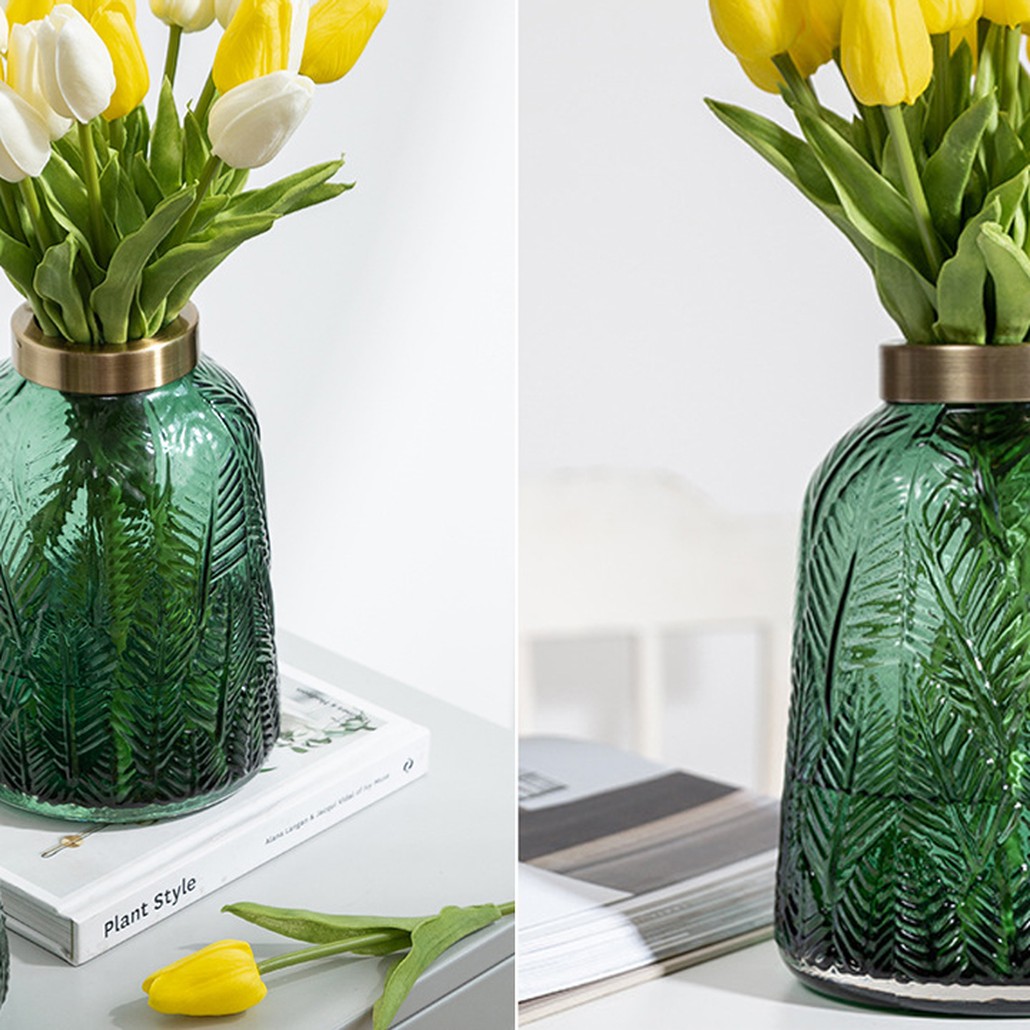 Ваза Emerald Vase Golden Throat high