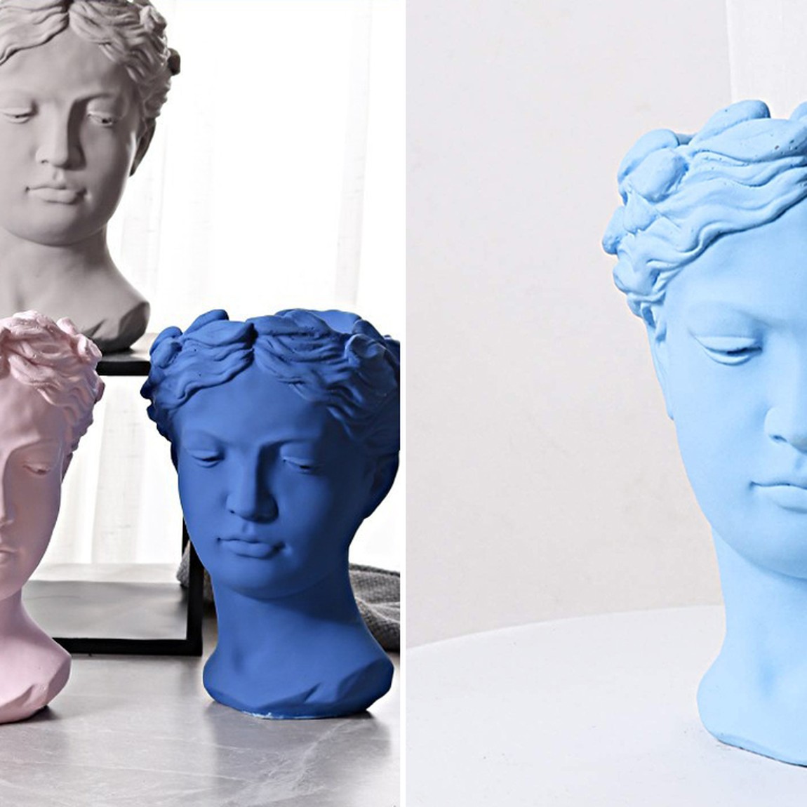 Ваза Female Bust Pastel Blue