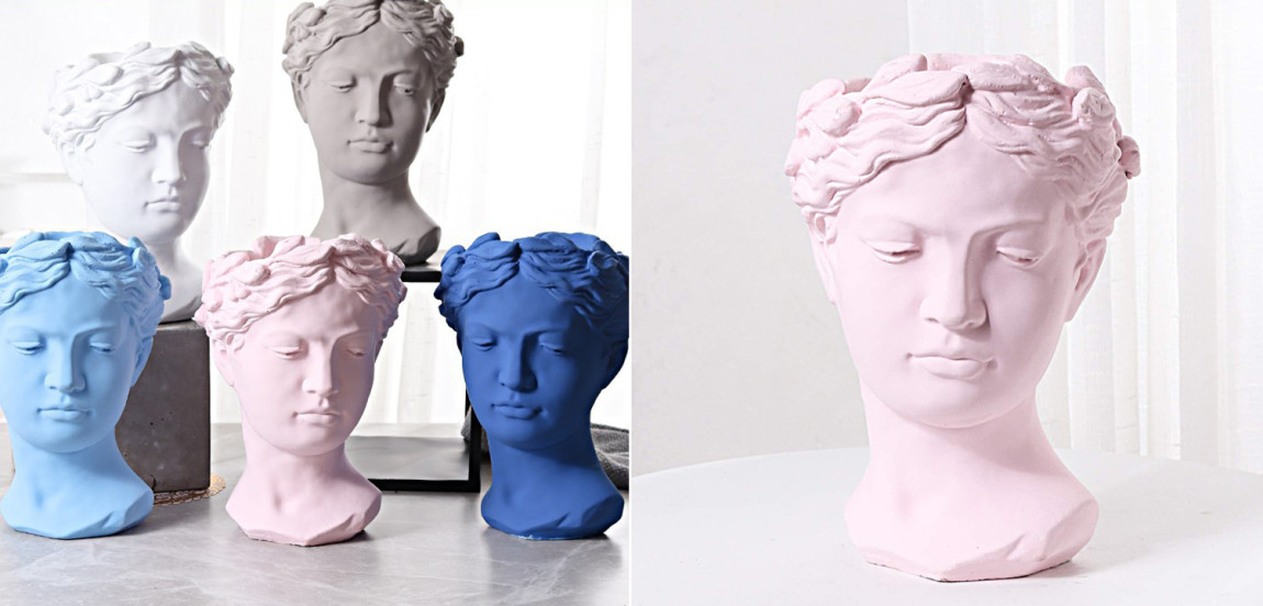 Ваза Female Bust Pink