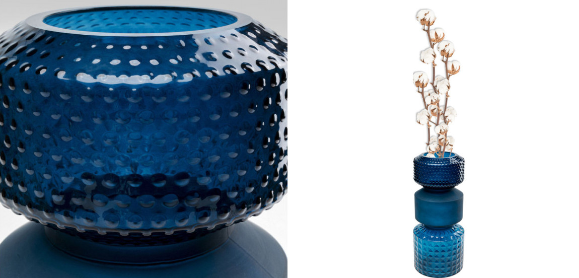 Ваза Geometric Blue Glass Vase 42