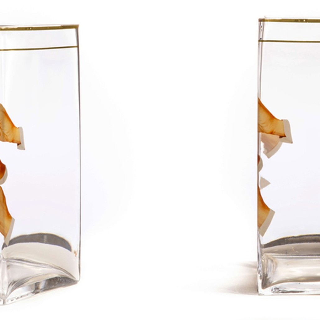 Ваза Glass vase big Lipstick