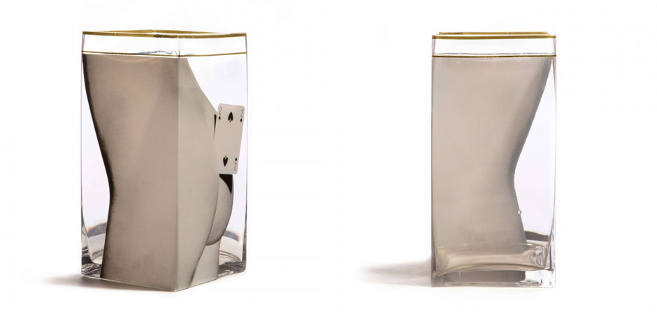 Ваза Glass vase big Two of Spades