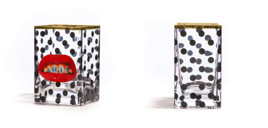 Ваза Glass Vase Shit Pois