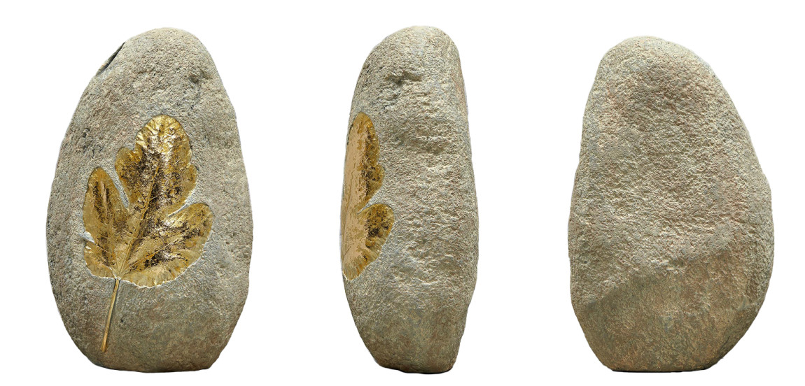 Ваза Golden Stone Leaf Vase имитация камня