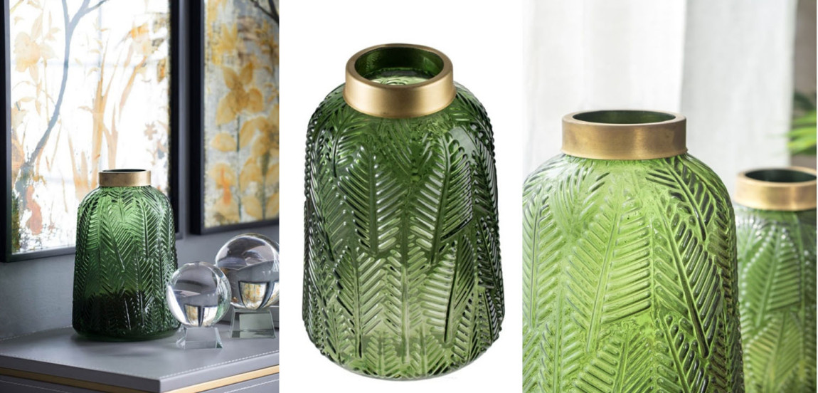 Ваза Green Vase Golden Throat high