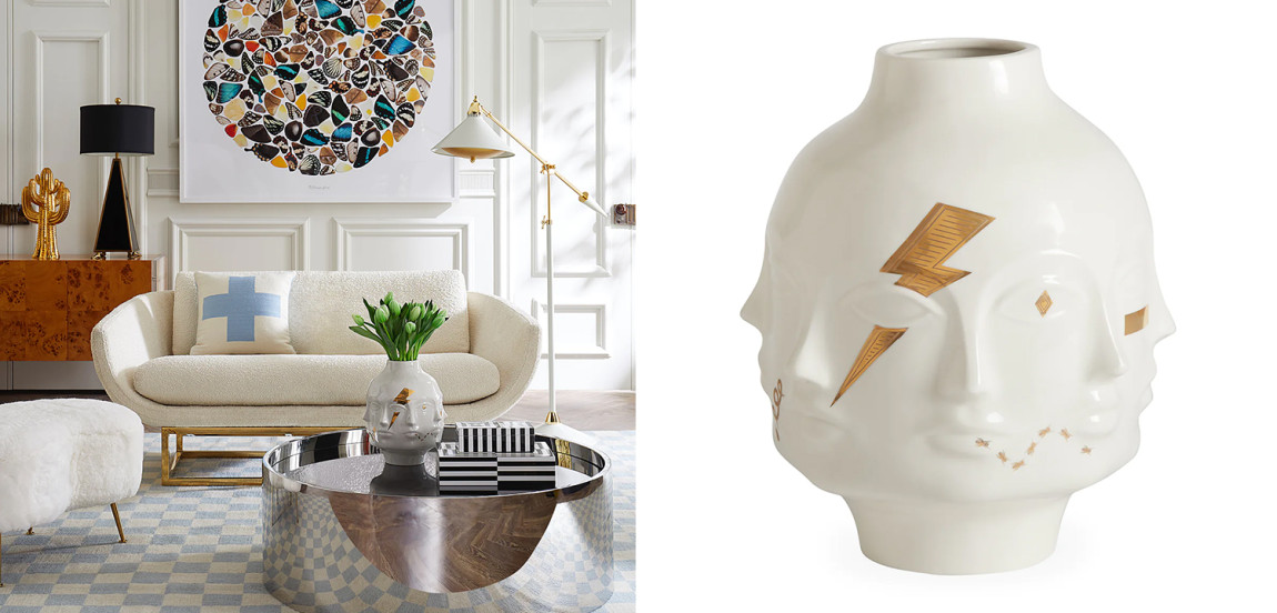 Ваза Jonathan Adler Gilded Dora Maar Large Vase