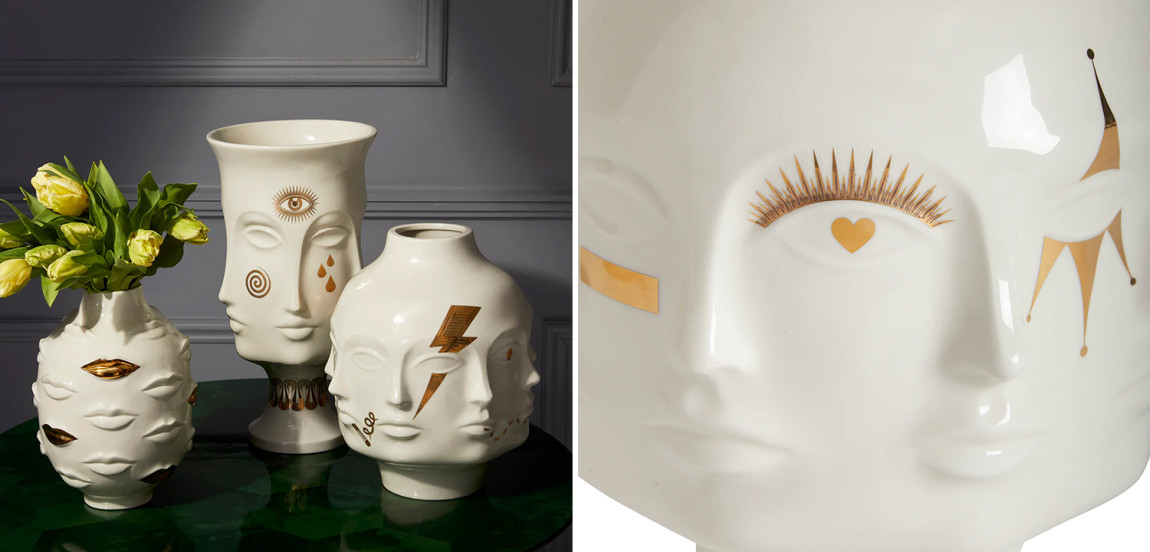 Ваза Jonathan Adler Gilded Dora Maar Large Vase