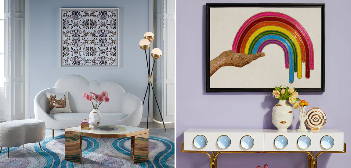 Ваза Jonathan Adler Gilded Gala Round Vase