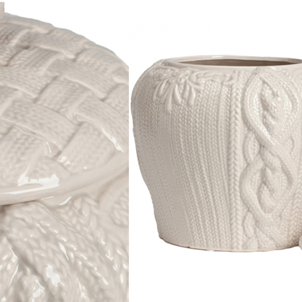 Ваза Knitted Pattern с крышкой