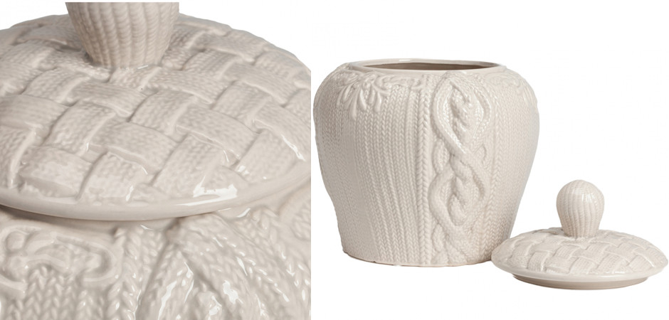 Ваза Knitted Pattern с крышкой