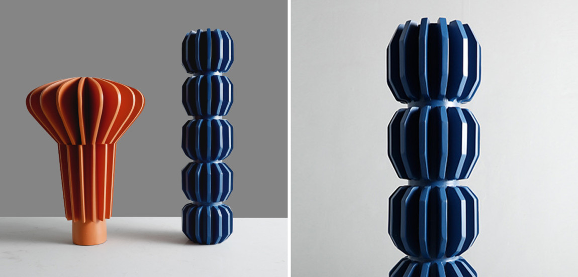 Ваза Mieko Blue Molecule Collection Vase
