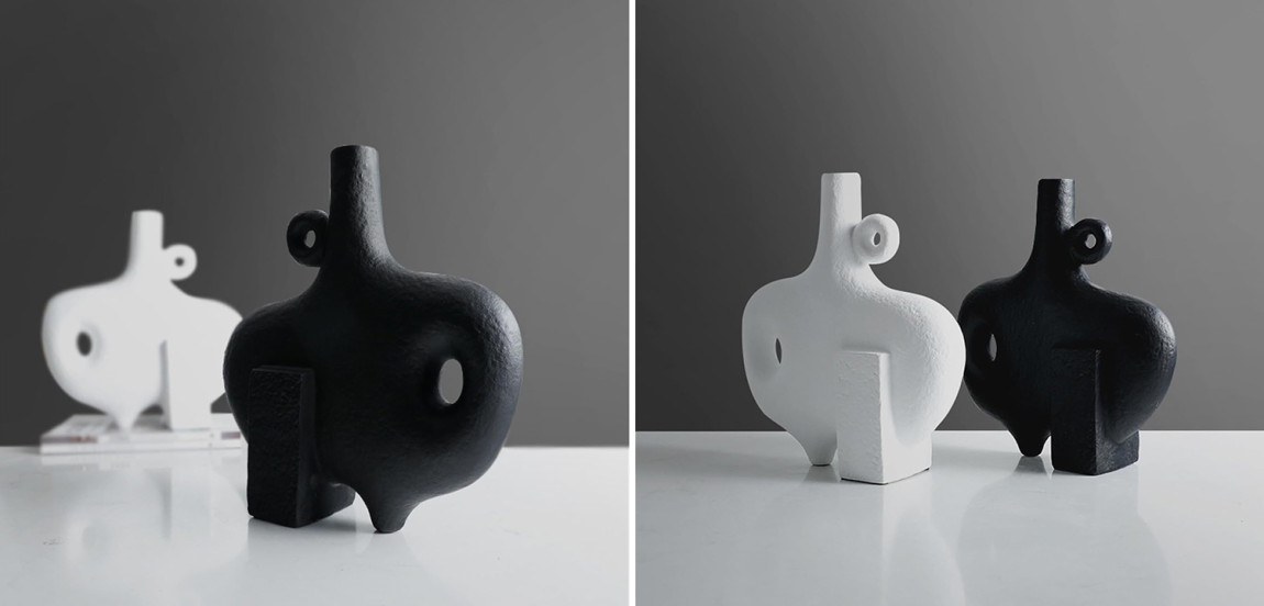 Ваза Molecule Collection Nao Black Vase