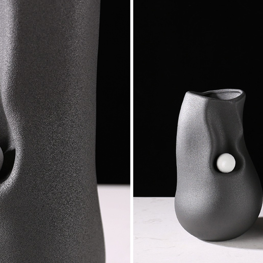 Ваза Molecule Collection Rhea Black Vase