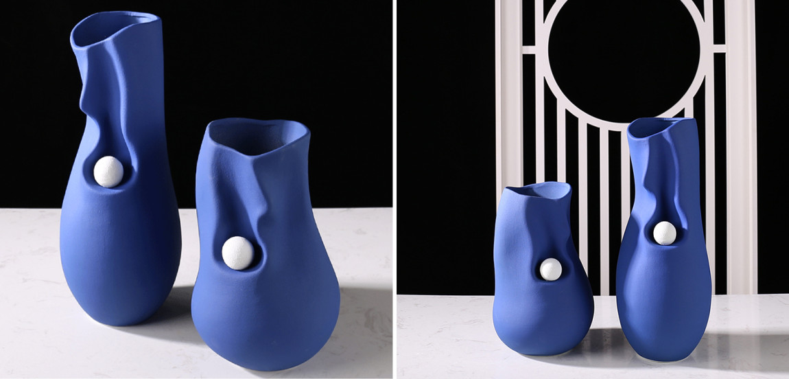 Ваза Molecule Collection Rhea Blue Vase