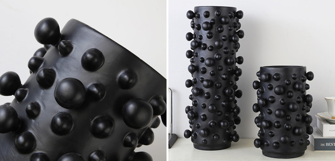 Ваза Molecule Vase Black M