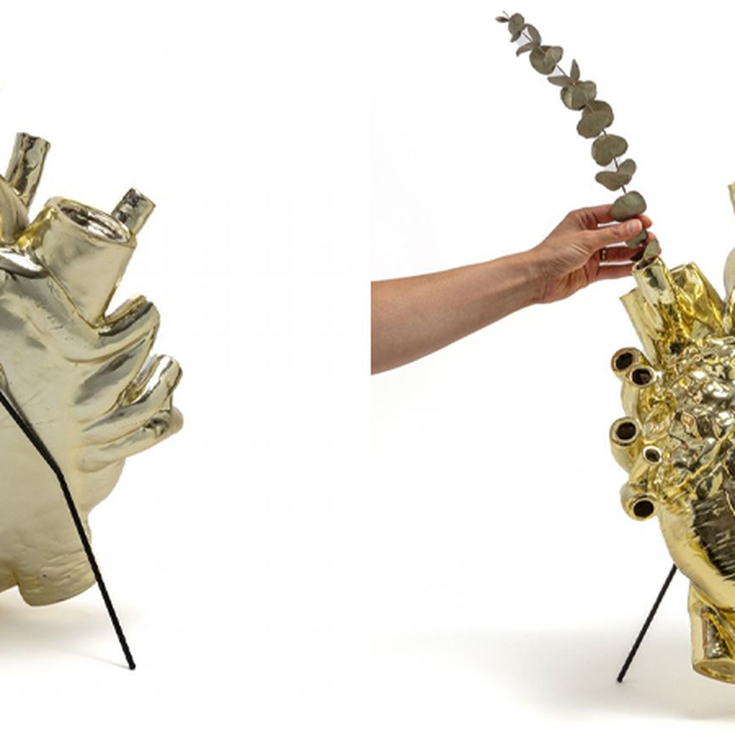 Ваза Seletti Love in Bloom Gold Gaint
